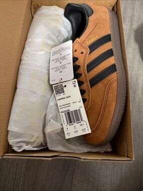 adidas Samba ADV Tan Suede with Black Stripes